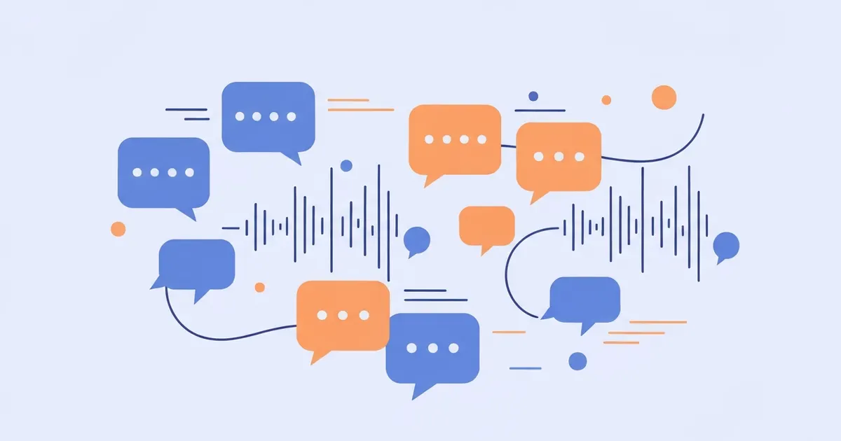 Colorful flat illustration of repeated letter sounds flowing between words to show alliteration
