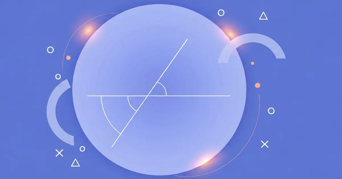 A glowing circular arc swept by a central angle from the center of a circle with the radius labeled