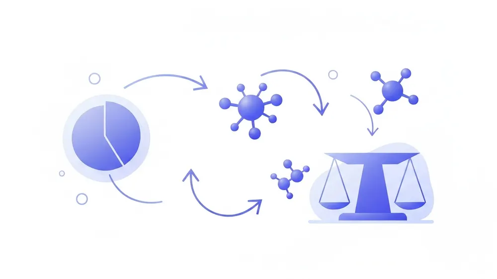 Flow of converting mass percent to grams to moles and then to a whole number ratio