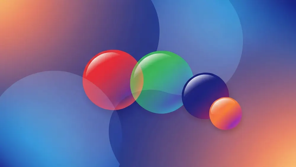 Red, green, and blue light circles overlapping to mix new colors, matching one HEX and RGB swatch