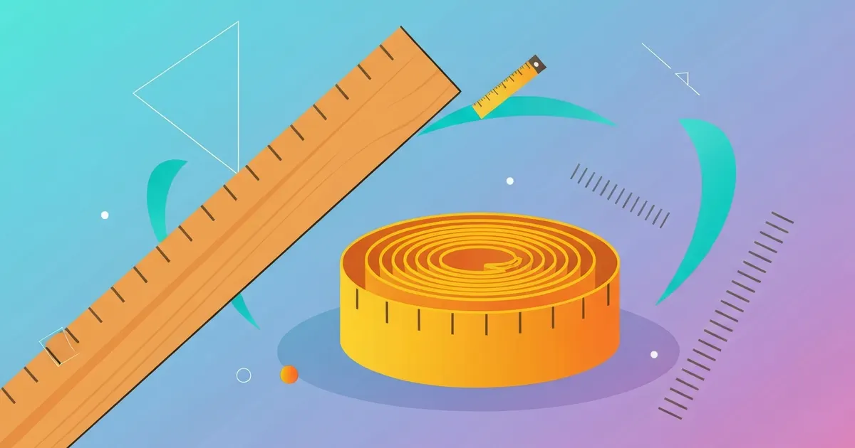 A wooden ruler and a measuring tape illustrating that one foot equals twelve inches
