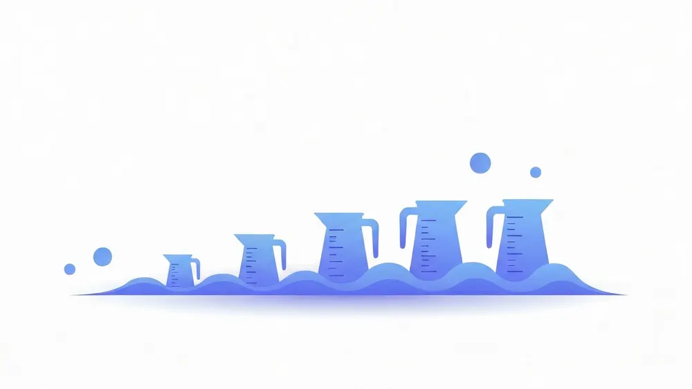 Colorful chart-style illustration comparing pint and quart container sizes