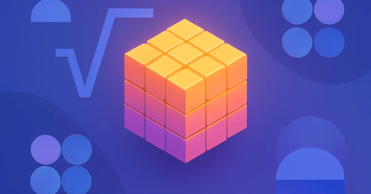 Illustration showing how to find a cube root using perfect cubes and grouped factors