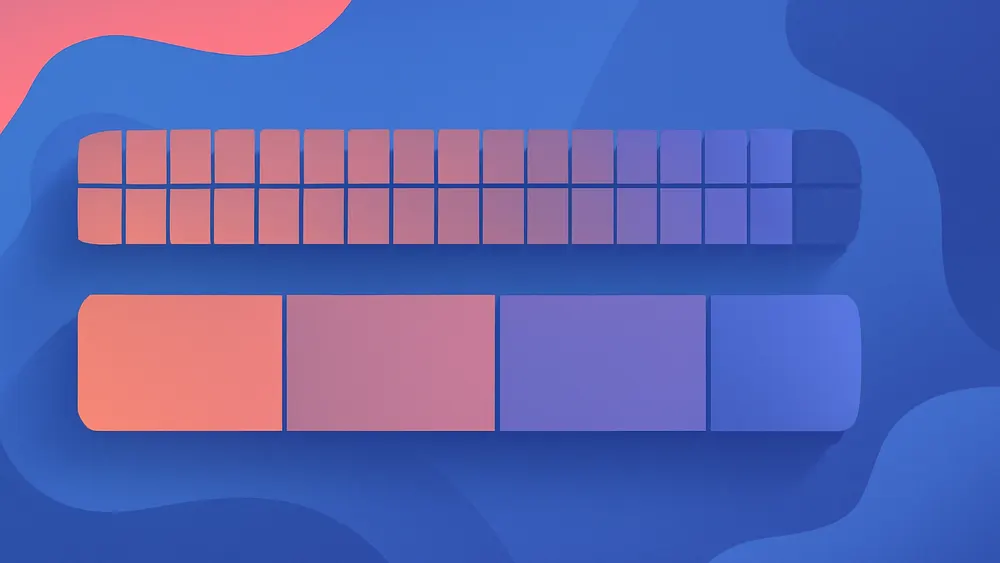 A shaded bar model showing that 18/24 and 3/4 cover the same amount