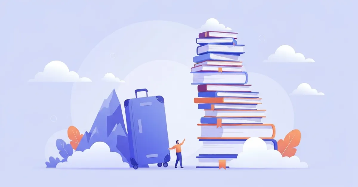 Colorful flat illustration of an everyday object shown at an impossibly exaggerated size to represent hyperbole
