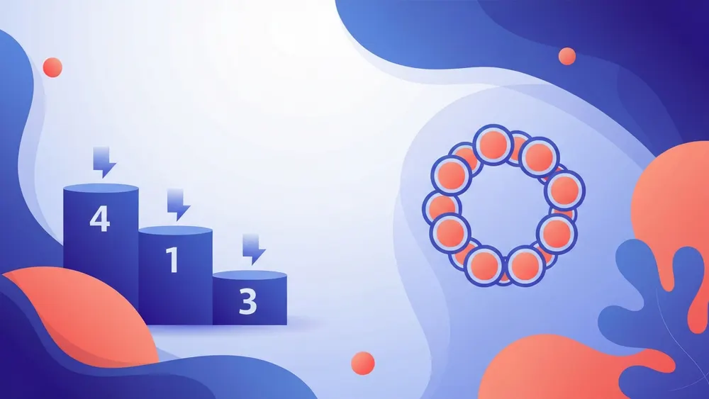 A conceptual illustration contrasting ordered medal podium positions with an unordered selected group